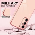 thumbnail image 5 of Compatible with Samsung Galaxy A55 5G Case Cute Luxury Plating Design for Women Girly, Soft TPU Shockproof Reinforced Corners Protective Phone Case for Galaxy A55 5G 6.6", Pink, 5 of 12