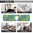 thumbnail image 6 of Coolnut 2 Pack Faucet Mat Splash Guard for Kitchen Sink, Fish Scales Fish Skin Pearl Faucet Handle Drip Catcher Tray Absorbent Mat Fast Dry Mat for Kitchen, Bathroom, 14"x5", 6 of 7