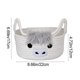 thumbnail image 3 of Cute Cow Basket For Nursery Small Shower Gift Basket Round Woven Rope Storage Blanket 0rganizer With Ears Handles Blanket Towel Decor Storage, 3 of 6