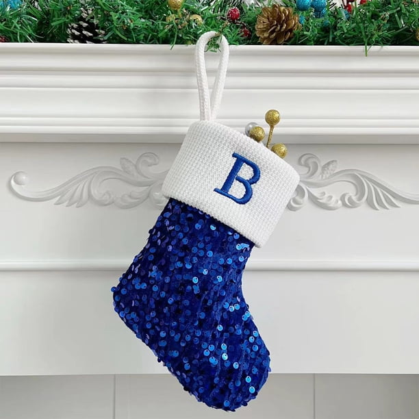 Calcetines con letras navideñas, calcetines sólidos de lana con colgante, adornos navideños, bolsas de regalo, calcetines para mujer.