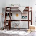 thumbnail image 2 of Swan Lit Simple en Bois Massif avec Bureau Intégré en Noyer, 2 of 8