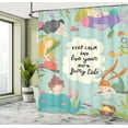 thumbnail image 5 of Ambesonne Under the Sea Shower Curtain, Calligraphy Mermaids, 69"Wx70"L, Multicolor, 5 of 5
