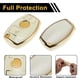 thumbnail image 4 of Funda de llave de coche de TPU de silicona blanca con borde dorado para Mercedes-Benz Clase A/B/C/E/G/M/R/S/V/W CL/CLA/CLK/CLS - Funda de control remoto de 2 botones, 4 of 6