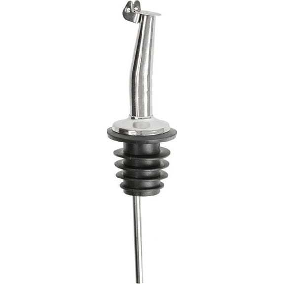 TrueCraftware- Set of 12 Stainless Steel Tapered Liquor Pourer with Flip Cap Medium Flow- Cocktail Shot Dispenser Liquor Bottle Pourers Spouts Alcohol Liquor Pourers Bar Bartender Accessories