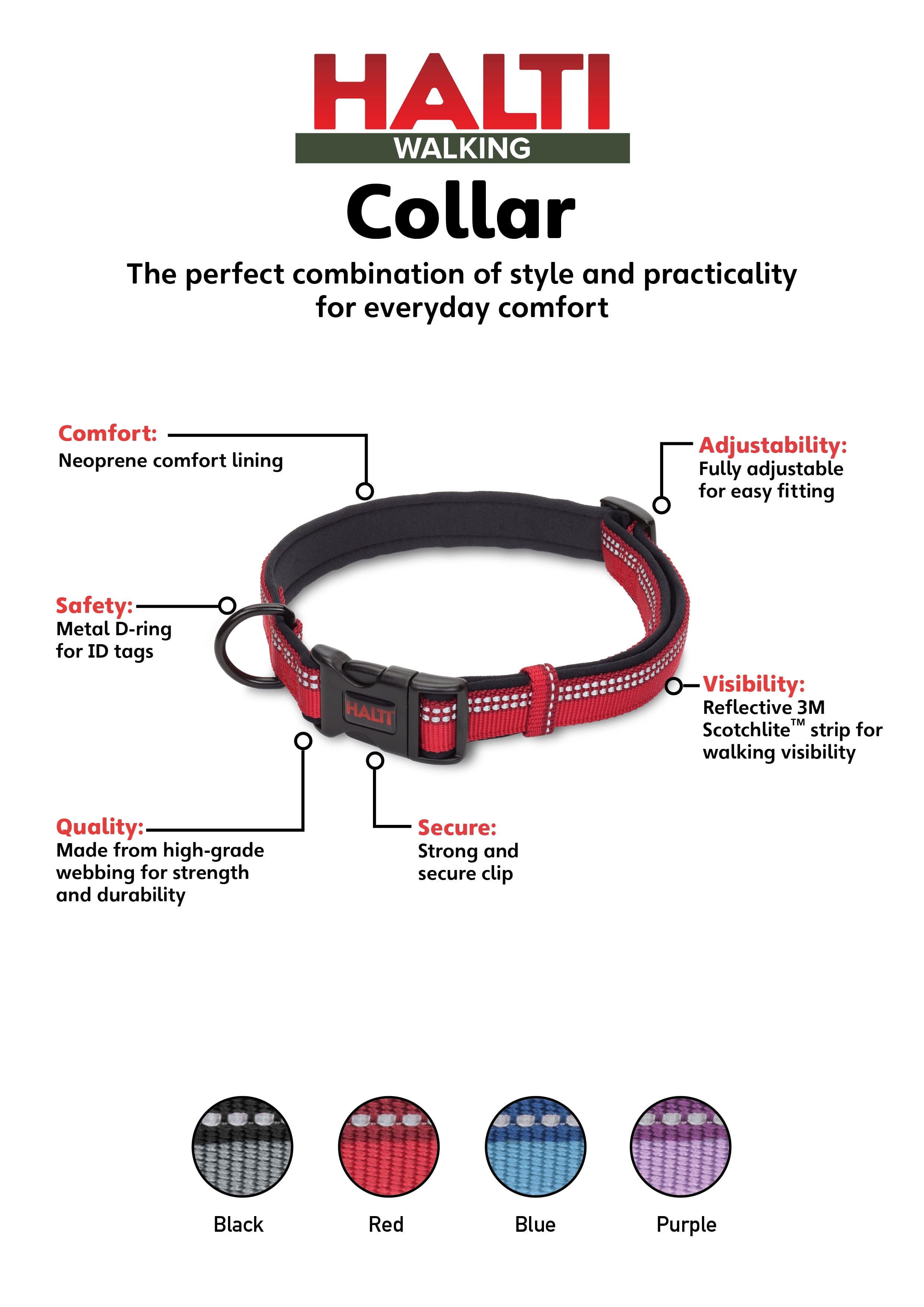 Halti collar sale size chart