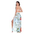 thumbnail image 3 of FORMRS Womens Long Sarong Beach Wrap Semi-Sheer Bikini Skirt Bathing Swimsuit Cover Up, Colorful Tomatoes, 3 of 7