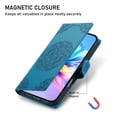 thumbnail image 4 of Leather Case For Samsung Galaxy A37 5G 6.7",Embossed Totem Wallet With Card Holder,Wristband, Shockproof Kickstand Magnetic Cover,Blue,For Galaxy A37 5G, 4 of 6