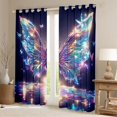 thumbnail image 2 of Homewish Dreamy Butterfly Kitchen Curtains for Girls, Princess Style Black Out Curtains Pack of 2 (42x63 Each), 2 of 5