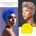 thumbnail image 2 of Minnieouse Turbante Nudo Interior Hijab Frente Color sólido Estilo simple Estiramiento Plisado Pañuelo para la cabeza Sombrero universal Gorro Boda Sombreros Amarillo Minnieouse AP011272-02B, 2 of 6