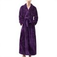 thumbnail image 6 of Meichang Women's Robe Winter Plush Long Sleeve Shawl Collar Fleece Bathrobe Soft Fuzzy Fluffy Cozy Long Robe with Belt, 6 of 7
