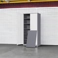thumbnail image 5 of Metal Storage Cabinet with 2 Locking Doors and 5 Adjustable Shelves, 72" Garage Storage Cabinet Steel Lockable for Office,Home,Garage, 5 of 17