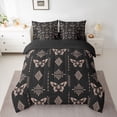 thumbnail image 2 of Feelyou Boho Mandala Damask Comforter Set 7pcs, Magic Butterfly Animal King Bedding Sets, 2 of 8