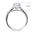 thumbnail image 4 of BERRICLE Sterling Silver Solitaire Wedding Engagement Rings 1.8 Carat Oval Cut Cubic Zirconia CZ Ring for Women, Rhodium Plated Size 6, 4 of 11