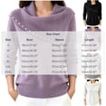 thumbnail image 3 of Vynhevius Womens Beaded Cowl Neck Sweater Long Sleeve Casual Winter Pullover Top, 3 of 6