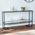 thumbnail image 2 of SEI Furniture Horten Glass Console Table in Black, 2 of 8