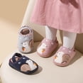 thumbnail image 5 of Otqutp Kids Flat Sole Slippers Girls Home Slippers Warm House Slippers for Toddler Lined Winter Indoor Shoes House Shoes Bedroom Slipper(Gray,1-1.5 Years), 5 of 5