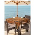 thumbnail image 3 of Outdoor Tablecloth with Umbrella Hole for Patio/Picnic/Party/Camping, Boho Yellow Flowers Waterproof Table Cloth Square Cover Washable, Spring Abstract Watercolor Floral Leaf (60"x 60"), 3 of 8