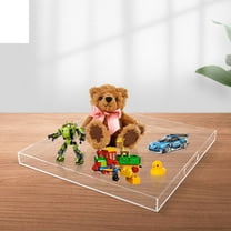 Large Acrylic Food Serving Tray with Handle Countertop Organiser for Ottoman