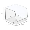 thumbnail image 3 of iDesign Stackable Open-Front Storage Bins - Set of 3 - Clear- Made in USA, 3 of 8