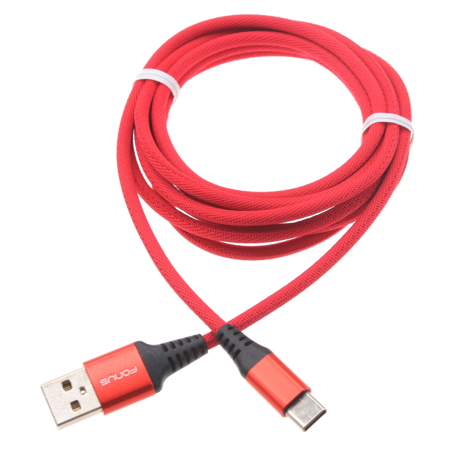 Type-C Red 6ft USB-C Cable for Google Pixel 4a 5G - Charger Cord Power Wire Long Braided Fast Charge Q7J Compatible With Pixel 4a 5G (5G Model ONLY)