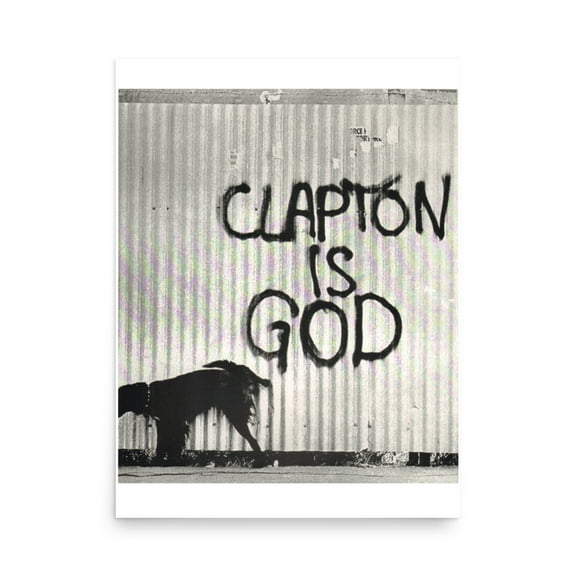 Rocket Prints Clapton Is God Photo Poster, 9 x 12