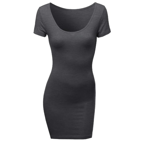 FashionOutfit Women's Basic Solid Fitted Bodycon Dress Good match with Cardigan Jacket