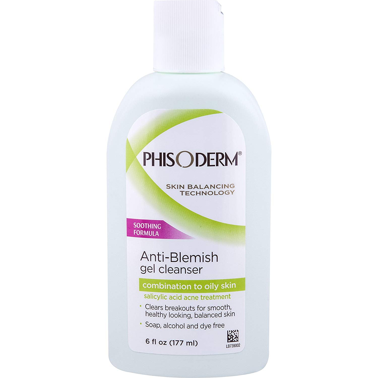 6 Pack Phisoderm Anti-Blemish Gel Cleanser Soothing Formula 6 oz Ea by Phisoderm