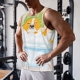 thumbnail image 5 of KLL Corgi In The Shower Cap Bathing Print Men's Muscle Gym Workout Stringer Tank Tops Bodybuilding Fitness T-Shirts Tank Tops Men-Medium, 5 of 7