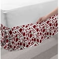thumbnail image 2 of Peppers Bed Skirt, Various Types of Chilli Peper Simplistic Composition of Kitchen Elements Design, Elastic Bedskirt Dust Ruffle Wrap Around for Bedding Decor, 4 Sizes, Ruby and Green, by Ambesonne, 2 of 2