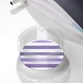 thumbnail image 6 of Round Glass Ashtray 8.5×3.5in Non-Bubble Anti-Rolling Edge Smooth Not Hurt Hands For Living Room Bedroom Work Hotel Office Car Violet Stripe_1, 6 of 8