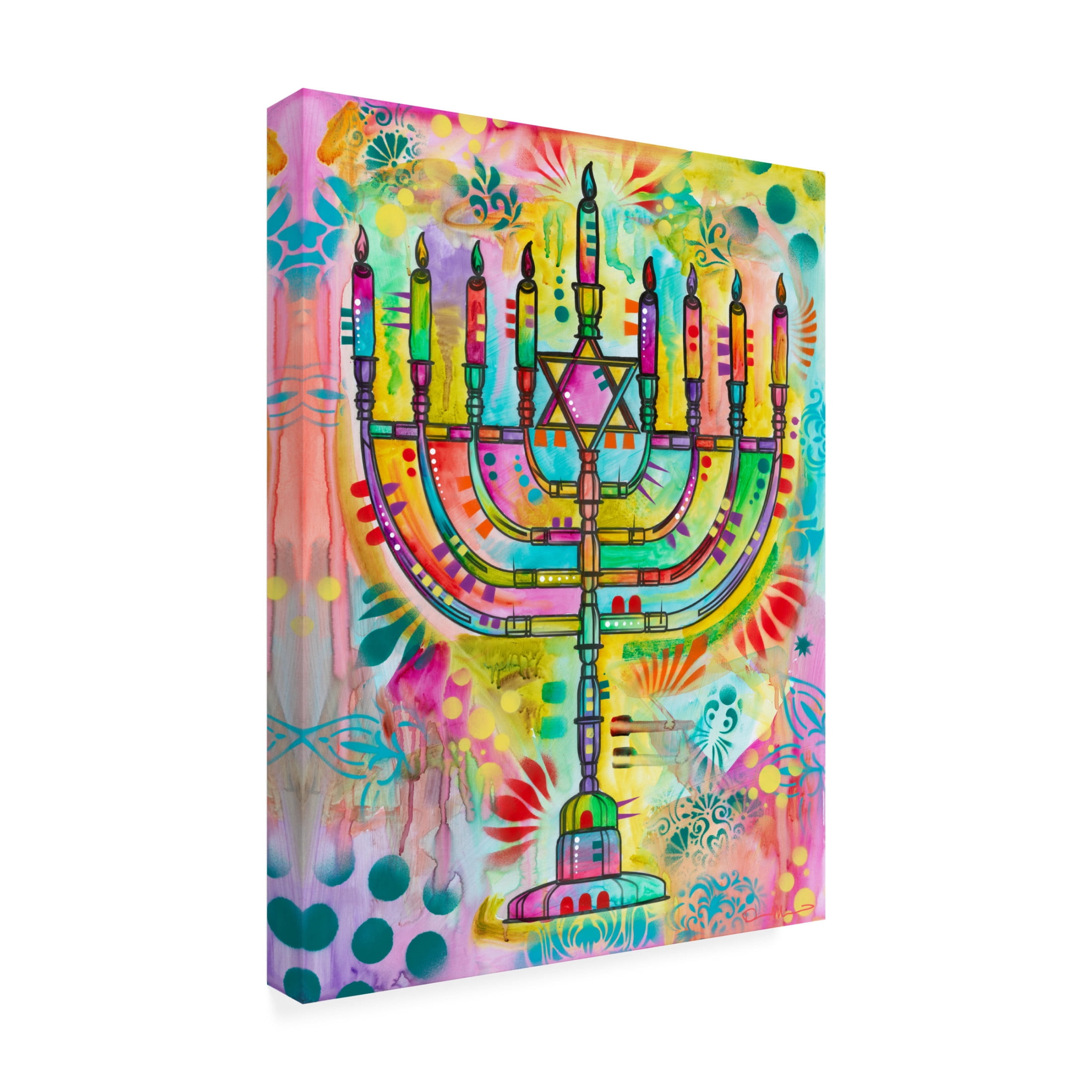 Canvas Wall Art - Dean Russo 'Menorah' Wall Art for Living Room, Bedroom, or Office Décor by Trademark Fine Art - 14 x 19 Inches