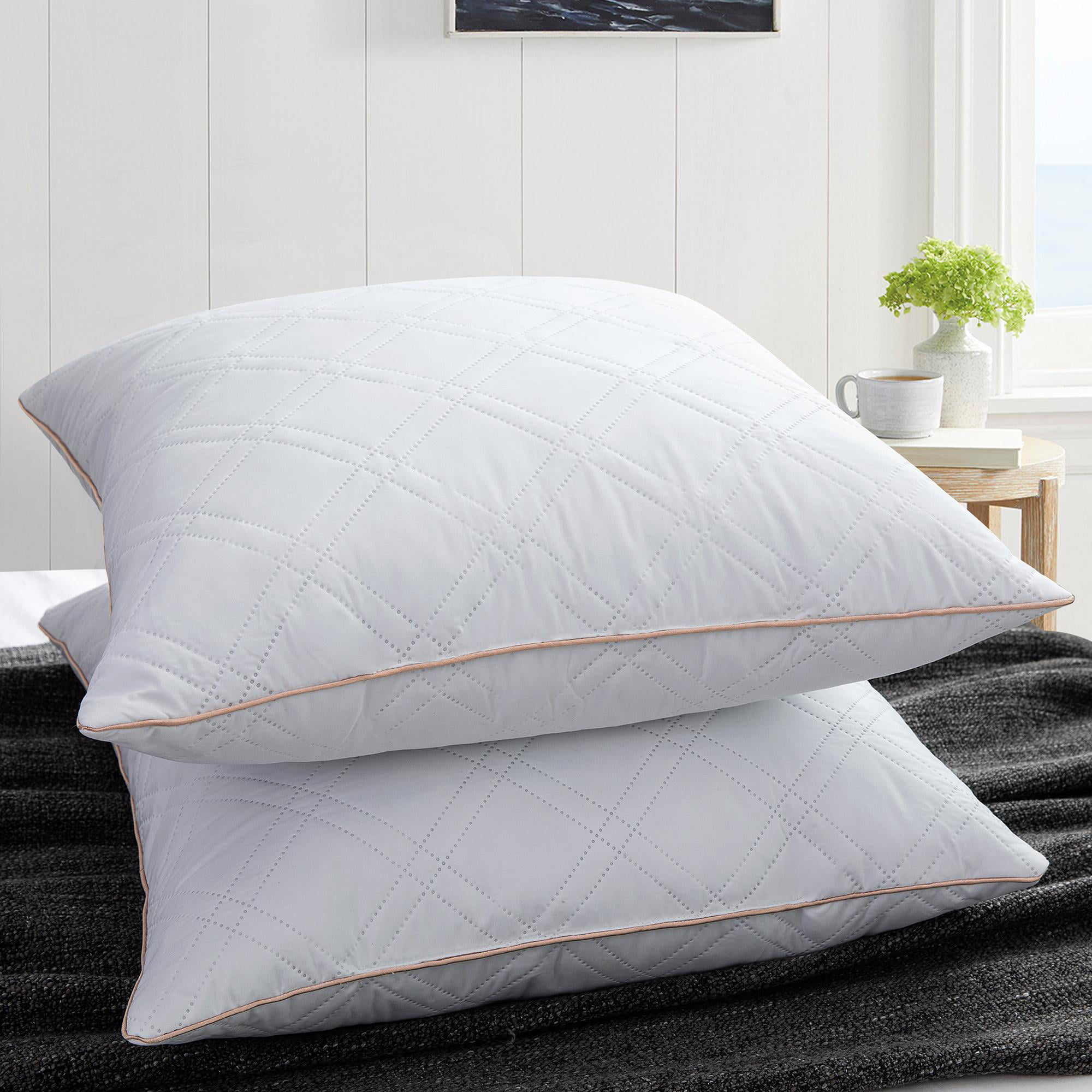 Feather Down Blend Bed Pillows 100% Cotton Cover Sleeping Premium Pillows Insert 