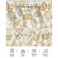 thumbnail image 6 of Ginger Pastoral Flowers Bed Skirt California King Size 18 Inch Drop, Farmhouse Pattern Adjustable Elastic Dust Ruffles Bedskirt Wrap Around Pleated Mattress Frame Cover, 6 of 9