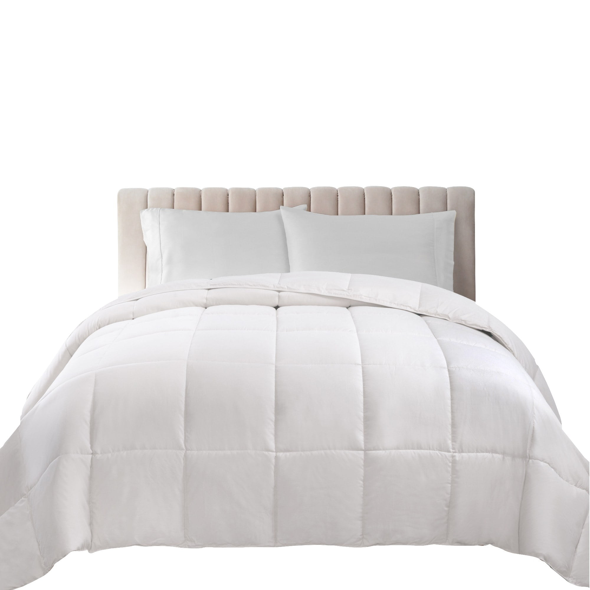 Superior Classic Reversible Comforter, Full/Queen, White