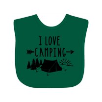 Inktastic I Love Camping- Tent and Trees Boys or Girls Baby Bib