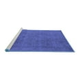 thumbnail image 2 of Ahgly Company Machine Washable Indoor Round Oriental Blue Industrial Area Rugs, 6' Round, 2 of 4