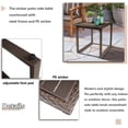 thumbnail image 6 of Outdoor Patio Side Table Set of 2, 2 Pieces Metal Patio Coffee Table, PE Wicker End Tables for Porch Yard Balcony, Brown, 6 of 6