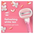 thumbnail image 4 of Venus ComfortGlide White Tea Women's Razor Blades, with Built-in Shave Gel Bars, 4 Razor Blade Refills, 4 of 13