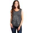 thumbnail image 2 of thread tank artisan elephant women's sleeveless muscle tank top charcoal small, 2 of 4