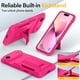 thumbnail image 5 of Funda cartera resistente Oterkin para iPhone 17 Air 6.5" rosa con bloqueo RFID, 5 of 8