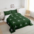 thumbnail image 3 of Feelyou Christmas Tree Queen Comforter Set for Child, Winter Snowflake Bedding Sets, Happy New Year Reversible Bedding Comforter Set, Breathable Home Decor, 3pcs, 3 of 8