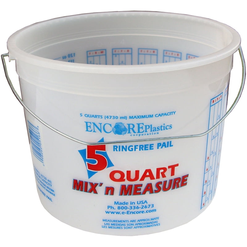 Encore Plastics 5-Qt Mix 'N Measure for Paint, White