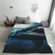 thumbnail image 5 of Balery 3D Realistic Shark Manta de Felpa Suave y Acogedora – Cobija de Franela Aterciopelada para Cama, Lavable y Cálida para Sofá, Mascotas, Transpirable-40"x30", 5 of 7