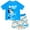 Blue / beige, variant on Bluey Bingo Toddler Boys Pullover Rash Guard and Swim Trunks Outfit Set Infant to Little Kid