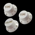 thumbnail image 2 of 5x1 Volume & 2 Tone Control Switch Knobs for ST Sq Electric Guitar White, 2 of 5