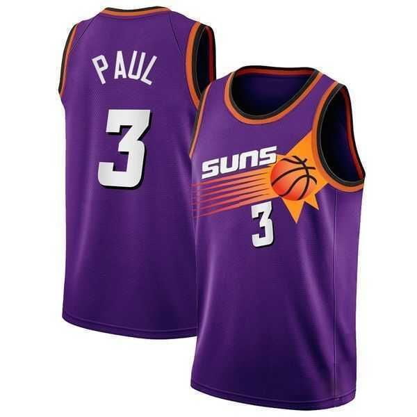 NBA_ Jersey Phoenix''suns''Basketball Devin 1 Booker Chris 3 Paul 2022-23  City Purple jerseys DeAndre 22 Ayton 