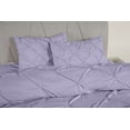 thumbnail image 2 of Chezmoi Collection Berlin Lavender Pinch Pleat Queen Comforter Set, 3-Piece, Soft Pintuck, Lightweight All Season Microfiber Bedding, 2 of 7