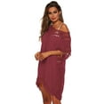 thumbnail image 3 of Maillot de Bain Crochet de Plage pour Femmes Robe Tunique à Franges, 3 of 4