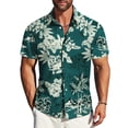 thumbnail image 1 of Camisa MAPICK Tropical de manga corta hawaiana verde playa para hombre, 1 of 7