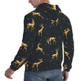 thumbnail image 6 of Uemuo Christmas Deers Pattern Men's Hoodie - Casual Pullover Hoodie with Kangaroo Pocket, Stylish Hooded Sweatshirt for Everyday Wear-Small, 6 of 7
